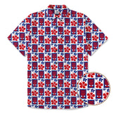 Tiki US Flag Independence Day  - Cotton Hawaii Shirt